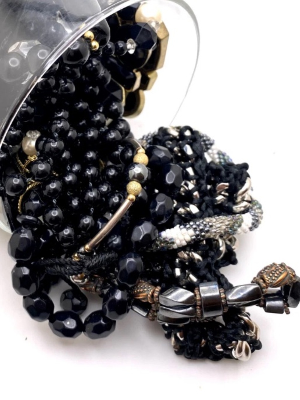 Mystery Vintage Modern Black Theme Fashion Costume Mixed Jewelry Jar